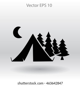 Tourist tent vector illustration