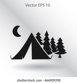 Tourist tent vector illustration