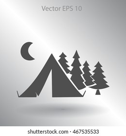 Tourist tent vector illustration