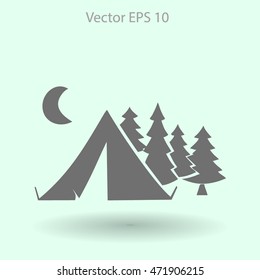 Tourist tent vector illustration