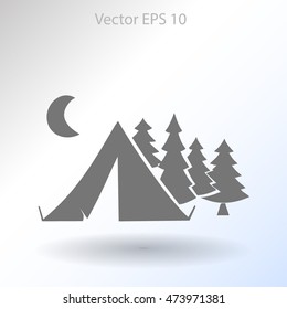 Tourist tent vector illustration
