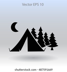 Tourist tent vector illustration
