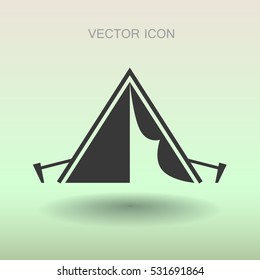 Ilustración portadora de carpas turísticas