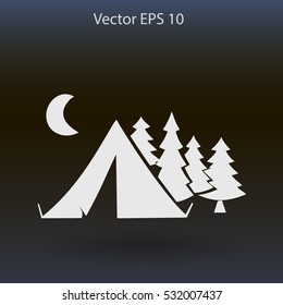 Tourist tent vector illustration