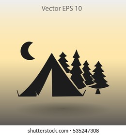 Tourist tent vector illustration
