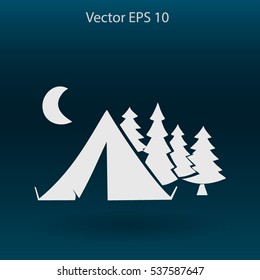 Tourist tent vector illustration