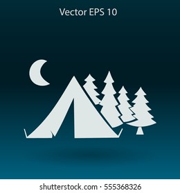 Tourist tent vector illustration
