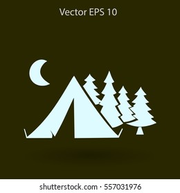 Tourist tent vector illustration