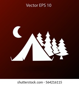 Tourist tent vector illustration