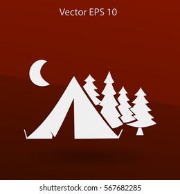 Tourist tent vector illustration