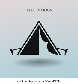 Tourist tent vector illustration