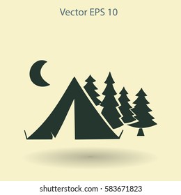 Tourist tent vector illustration