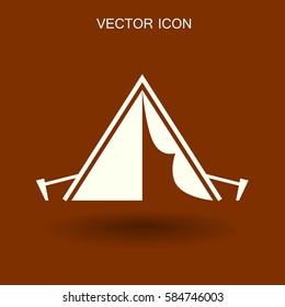 Tourist tent vector illustration