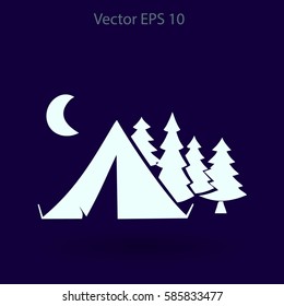 Tourist tent vector illustration