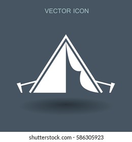 Tourist tent vector illustration