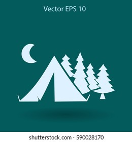 Tourist tent vector illustration
