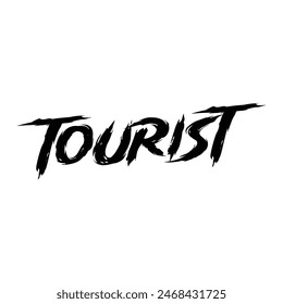 tourist text on white background.