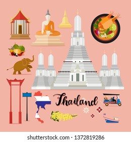 Tourist Thailand Travel set collection