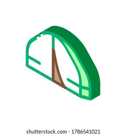 Tourist Trip Camp Icon Vector. Isometric Tourist Trip Camp sign. color isolated symbol illustration
