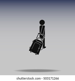 Tourist vector icon