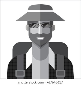 tourist vector icon