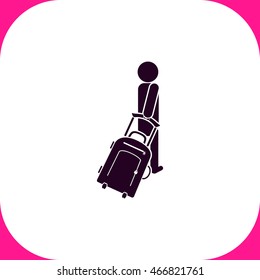 Tourist vector icon on white background.