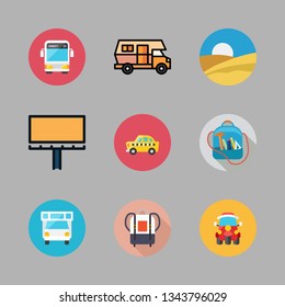 tourist vector icon set