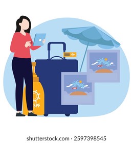 Tourist Vector illustration Vector Illustration Which can easily modify or edit

