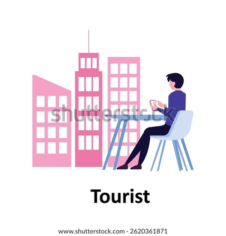 Tourist Vector illustration which can easily modify or edit

