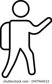 tourist vector thin line icon