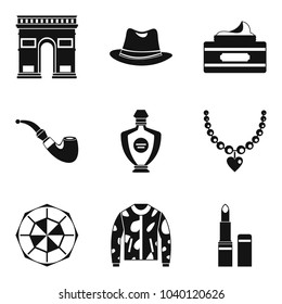 Tourist voyage icons set. Simple set of 9 tourist voyage vector icons for web isolated on white background