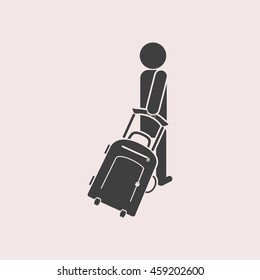 Tourist web icon. Isolated illustration