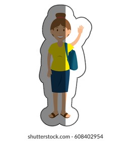 tourist woman traveler avatar