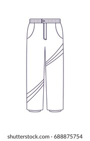 Touristic adventure pants isolated vector icon. Outdoor activity, nature traveling equipment element.