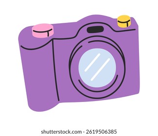 Touristic photo camera hand drawn