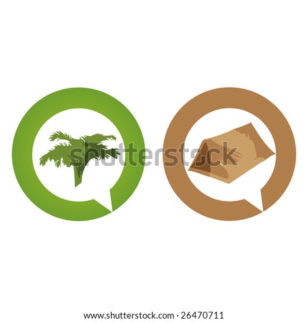 Touristic vector symbols