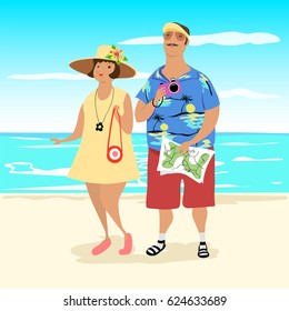 tourists. beach