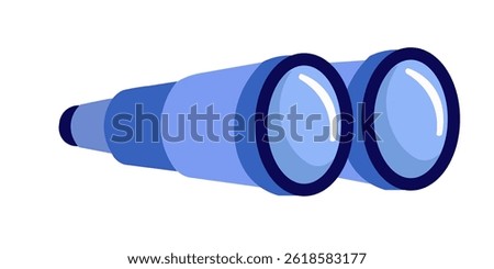  Tourists binocular. Vector illustration for observation, discovery, future concept.