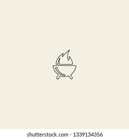 tourist's cauldron vector icon