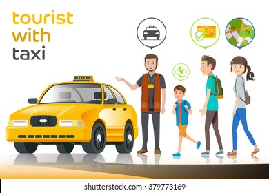 Tourists choose to travel by taxi  with a driver who has been licensed driver. Short trips in city.