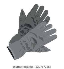 Guantes turísticos sobre fondo blanco