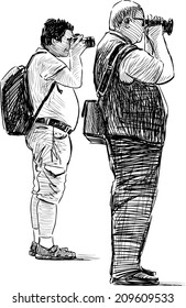 tourists photographers