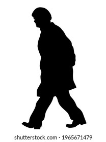 Tourists with smartphones in their hands take pictures of themselves. Isolated silhouettes on white background