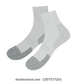 Tourist's socks on white background