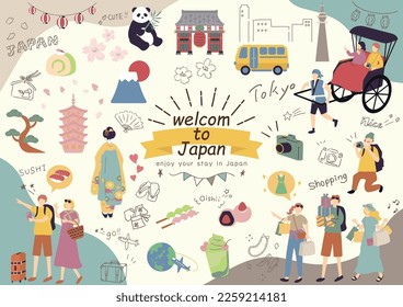 tourists visiting Japan from other countries