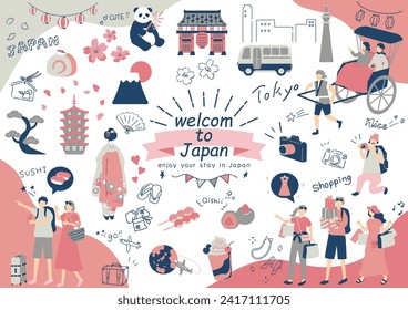 tourists visiting Japan from other countries