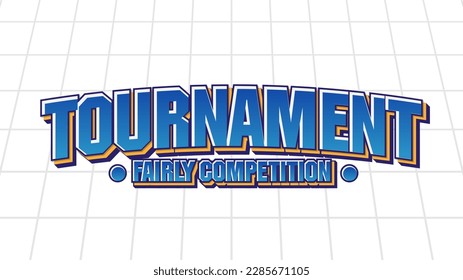 Tournament 3D Vector Typography Style
