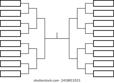 Tournament bracket for 16 teams