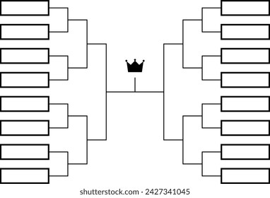 Tournament bracket for 16 teams