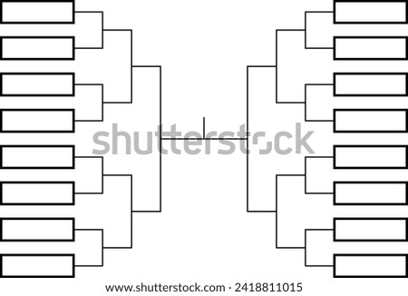 Tournament bracket for 16 teams